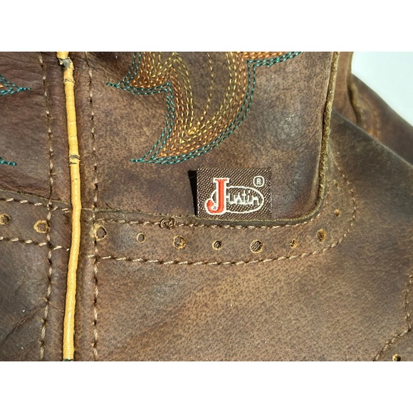 Justin Gypsy Western Cowboy Boots Brown Leather Square Toe Women Size 9 B - Picture 8 of 9